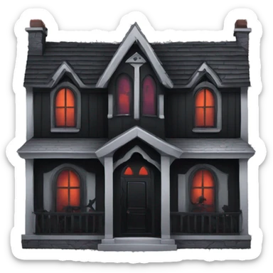 Goth vampire house black sticker