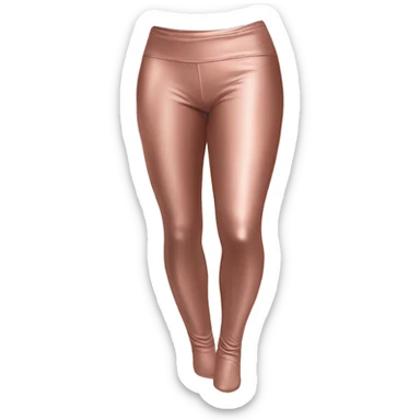 Realistic pair of rose gold leggings. sticker