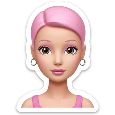 hairless barbie doll sticker
