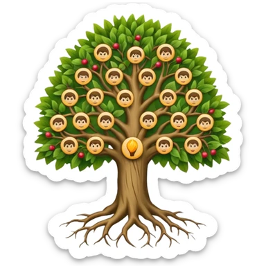 family tree sticker