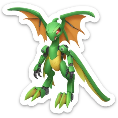 Mechanical Flygon-Charizard-Medabot-Mecha full body sticker