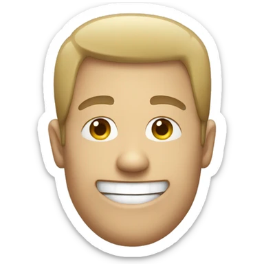 a man in a toilet smiling sticker