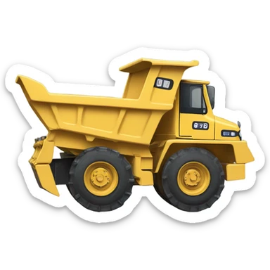 Rubber track dump truck sticker