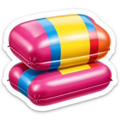  paris SPAM meat jeff koons style inflatable sculpture art painting  sticker