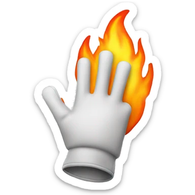gloves on fire sticker