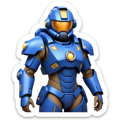 Clash of Clans aesthetic: Cinematic heroic Terran Marine Hero close up Emoji, rendered in a 3D vector-style similar to standard emojis with minimal shading and bold, simplified shapes. A compact, heroic isometric figure clad in futuristic power armor with signature energy accents, softly glowing with a cosmic battle charm. Simplified yet unmistakably iconic, highly detailed and consistent, glowing with a soft radiant shine and high gloss. Stylized with a touch of interstellar valor and a soft glowing outline, capturing the essence of an elite space warrior with a friendly, playful manner! sticker