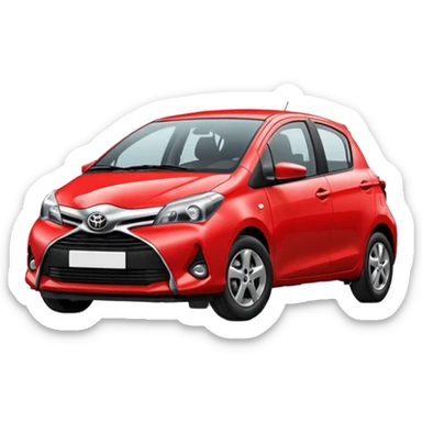 RED TOYOTA YARIS sticker