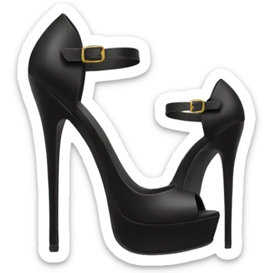 high heels black sticker