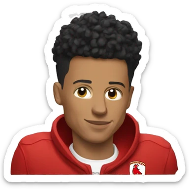 Mahomes playing chess sticker