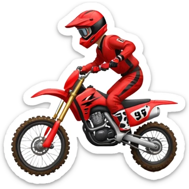 une  moto cross qui vole sticker
