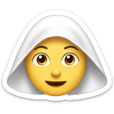 Handmaids tale emoji wearing white bonnet sticker
