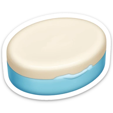 oval white soap sticker