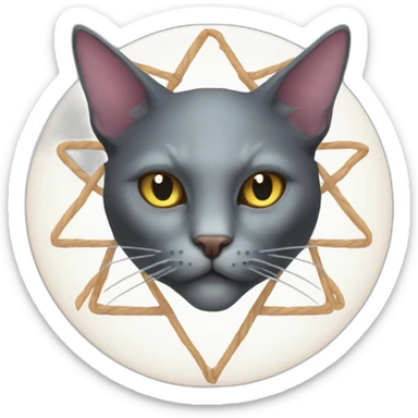 pentagram cat sticker