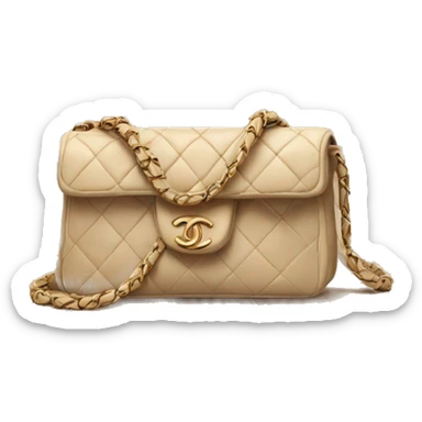 Chanel bag beige sticker