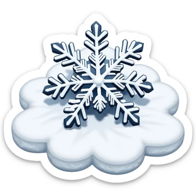 A gentle snowfall with large flakes floating downward. sticker