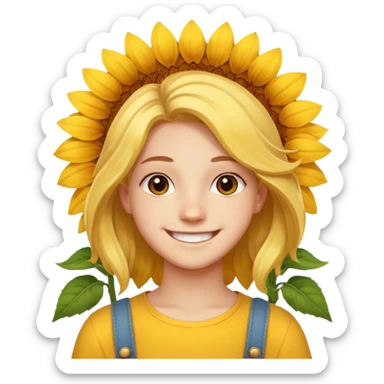 Teen with sunflower in hair


























 sticker