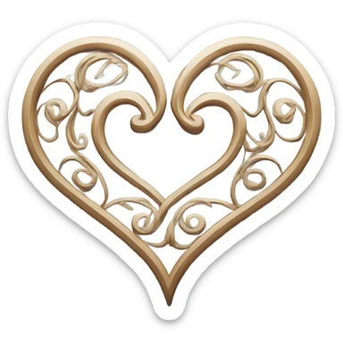 Heart and endless vector sticker