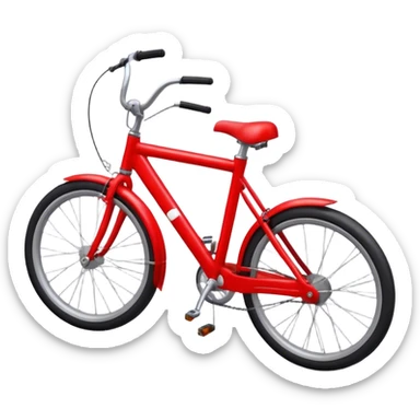 QR code with a picture of a red bike in the middle - show the qr kode sticker