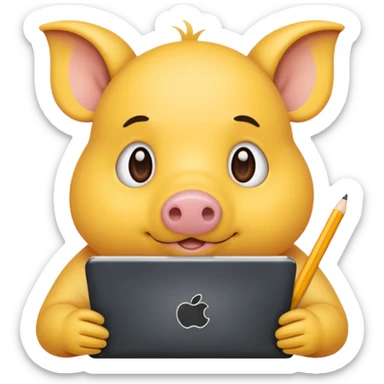 code writing Ginepig sticker