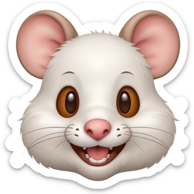 Rat smiling emoji sticker