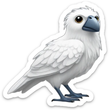 yetti slim white bird sticker