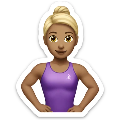 Blonde girl gymnast sticker