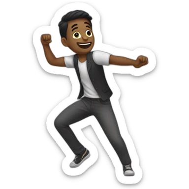 Guy dancing sticker