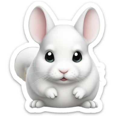 White chinchilla  sticker