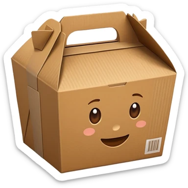 food take away box sticker