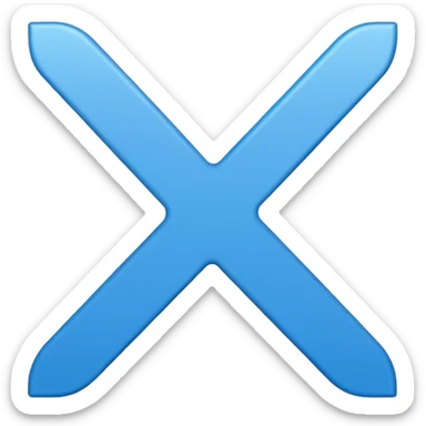 Este emoji✅en azul y que no tenga brillo sticker