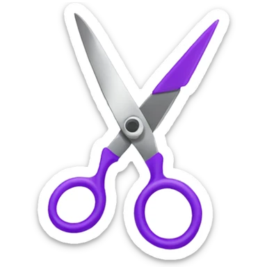 Purple scissors  sticker
