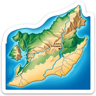Lebanon map sticker