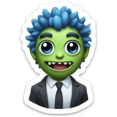 ai cute monster business sticker