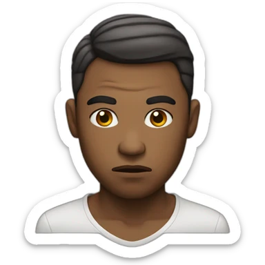 Pouting person sticker