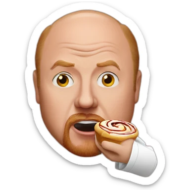 louis ck eating a cinnabon sticker