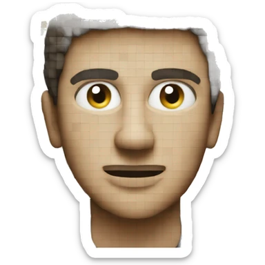 mosaic blurred sticker