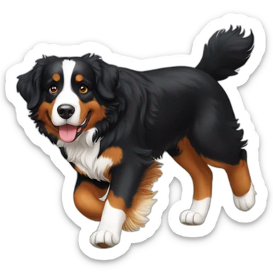 bernese mountain dog agility sticker