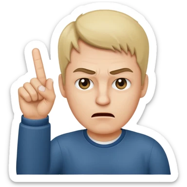 Mad emoji with middle finger  sticker