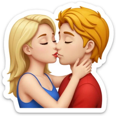 Novios besándose sticker