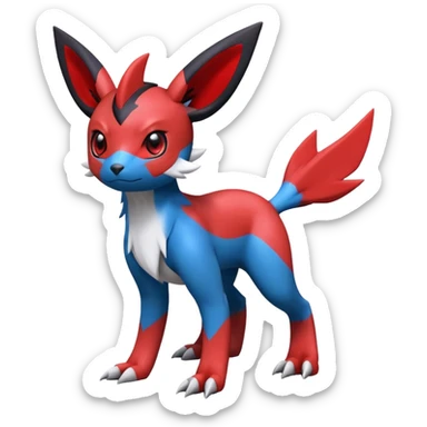  Cute Guilmon-Latias-Umbreon-Fakémon-hybrid-creature (full body)  sticker