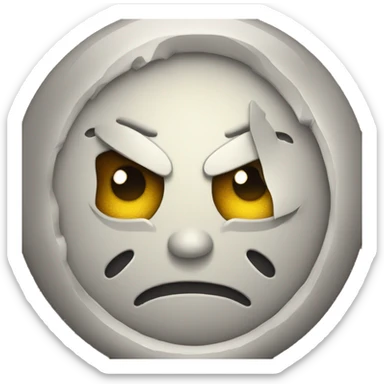 Smily face with angry eye sticker