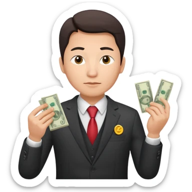 кыргызский бизнесмен считающий деньги sticker