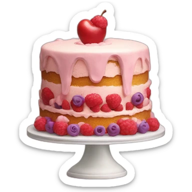 cake made of instagram likes sticker