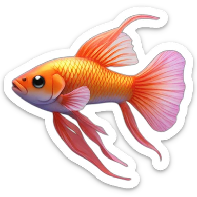spiritual beta fish sticker