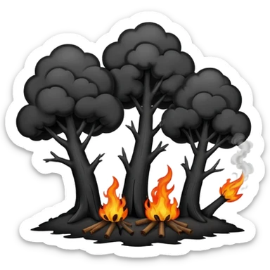 Burnt Trees sticker