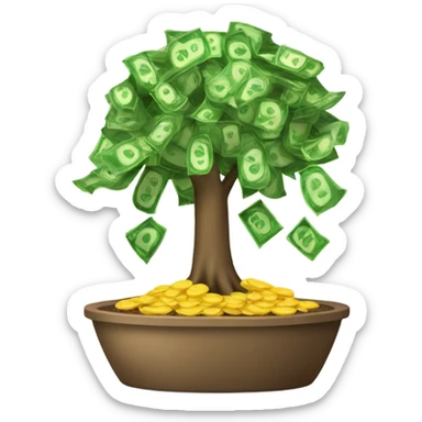 Money tree sticker
