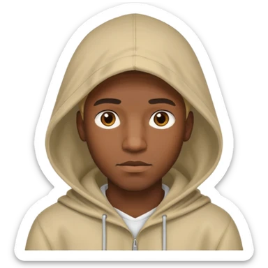 Hooded blonde black man sticker