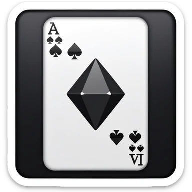 3d diamond shape matte black. diamond shape like on a playing card sticker