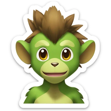 Pokemon mega Grookey sticker