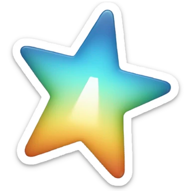 line pointing upward with a glowing star at the end sticker